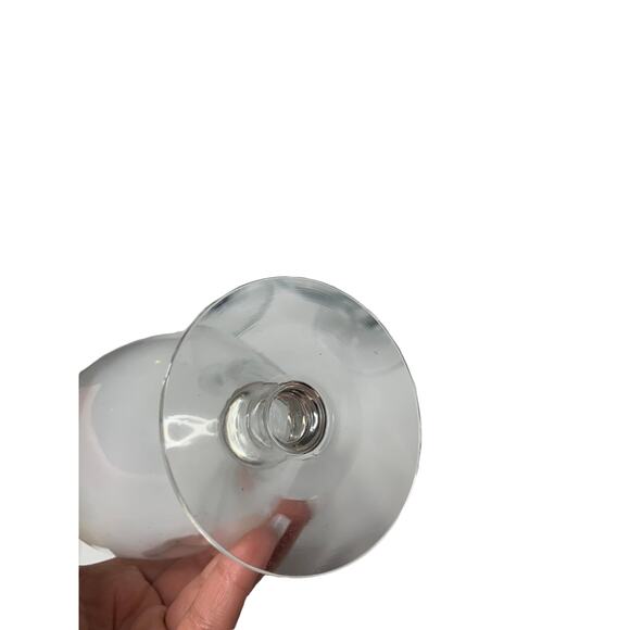 Set of 5 Clear Crystal Glasses Unknown Design - Picture 5 of 5